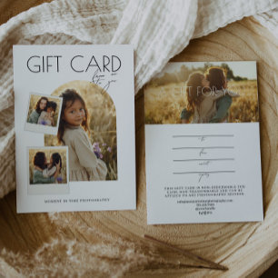 Modern Arch Photo Photography Gift Certificate