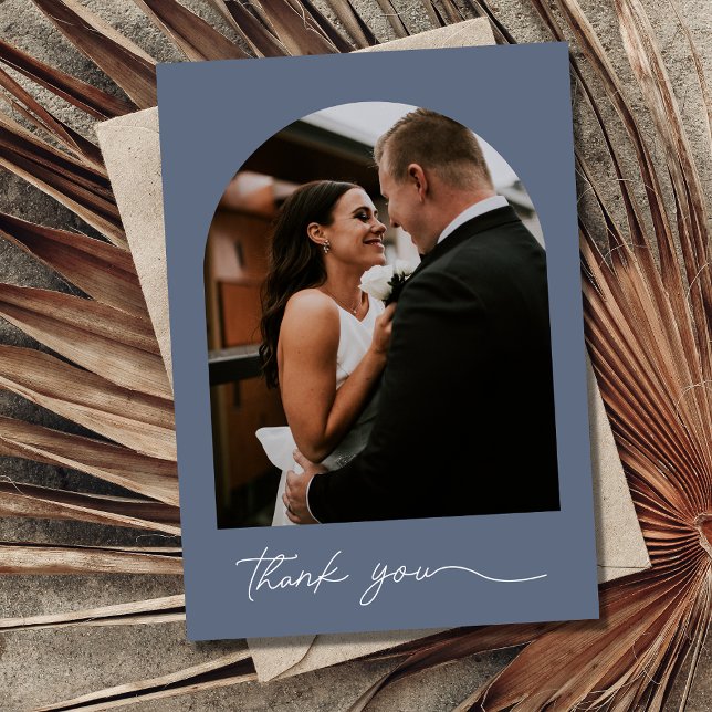Modern Arch Photo Wedding Thank You  (Creator Uploaded)
