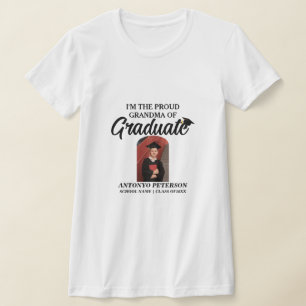 Modern Arch Proud  Grandma Photos Graduation T-Shirt