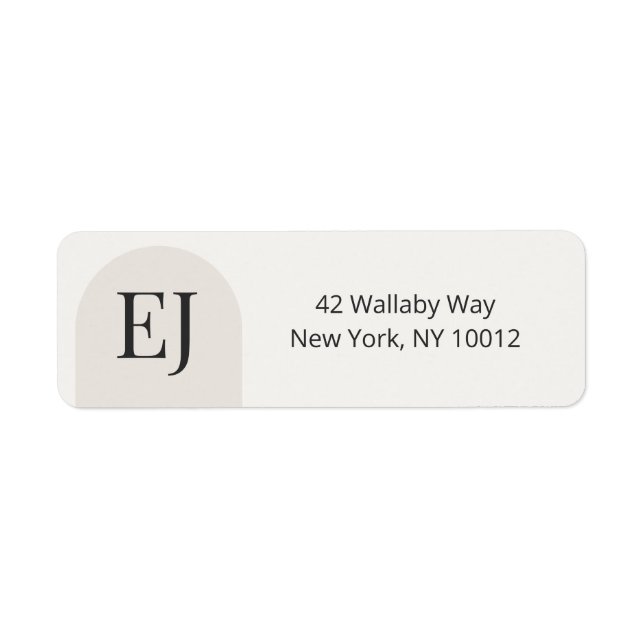 Modern Arch Return Address Labels (Front)
