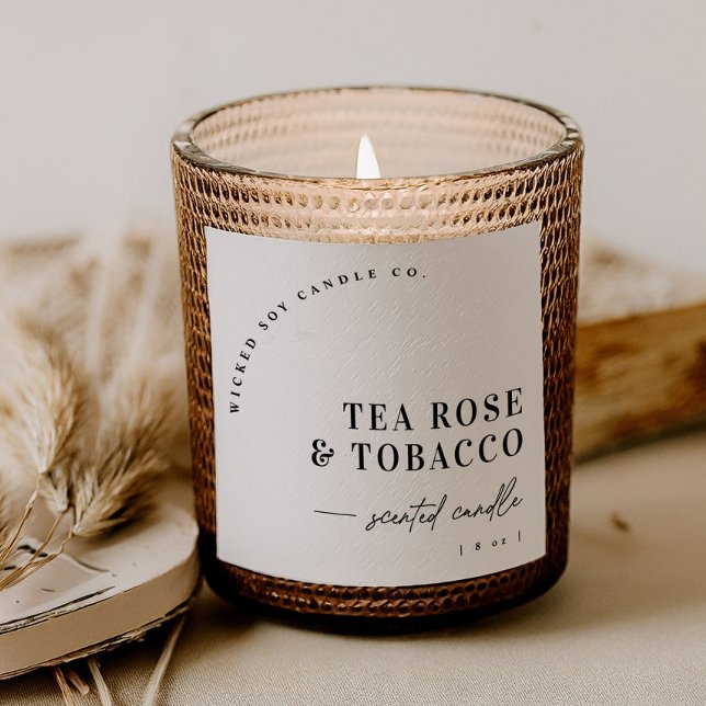 Modern Arch Scented Candle Product Label Sticker  (Creator Uploaded)