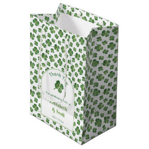 Modern Arch St Patricks Day Wedding Shower Favour Medium Gift Bag