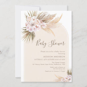 Modern Arch Warm Tones Baby Shower Invitation