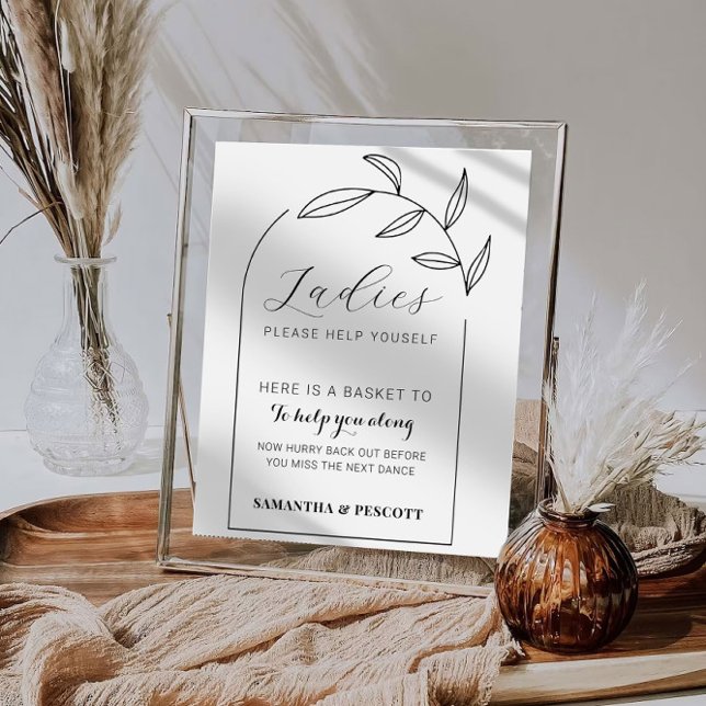 Modern Arch wedding bathroom sign (Creator Uploaded)