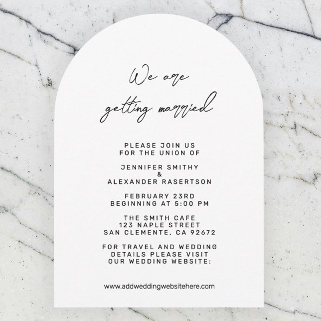 Modern Arch Wedding Invitation (Creator Uploaded)