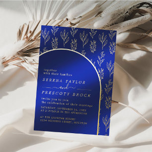 Modern Arch Wedding Real Foil Invitation