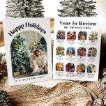 Modern Arch Year in Review Family Photo Christmas Holiday Card<br><div class="desc">Share your family’s favourite moments of the year with our Modern Arch Year in Review Family Photo Christmas Holiday Card! This elegant design features a sleek arch layout, perfect for displaying a collection of your cherished photos from the past year. Each picture can highlight special memories, milestones, or everyday joys...</div>