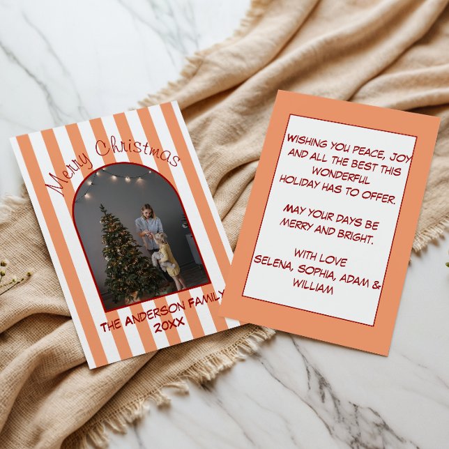 Modern Arched Christmas Photo Card (Creator Uploaded)