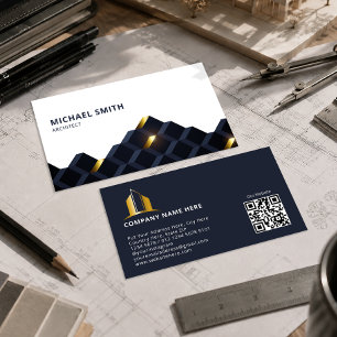 Modern Architect, Construction, Geometric Business Card