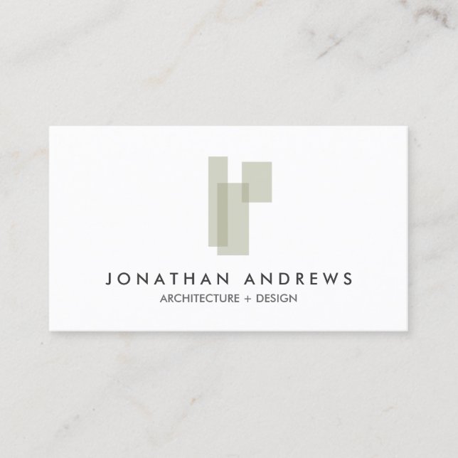 MODERN ARCHITECT CONSTRUCTION LOGO Business Card (Front)