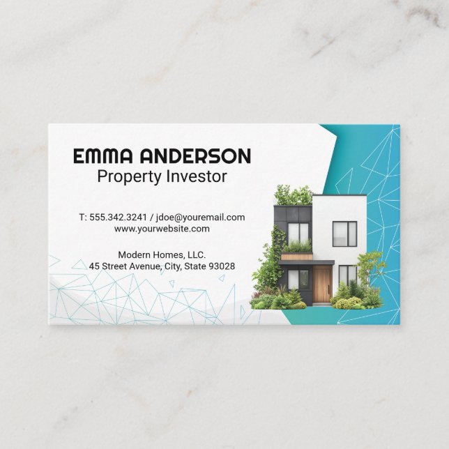 Modern Architect | Property Real Estate Business Card (Front)