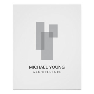 Modern Architectural Blocks Logo Download Poster
