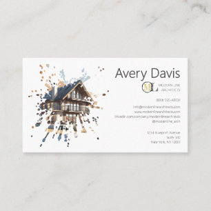 Modern Architecture Firm with Artistic Design Business Card