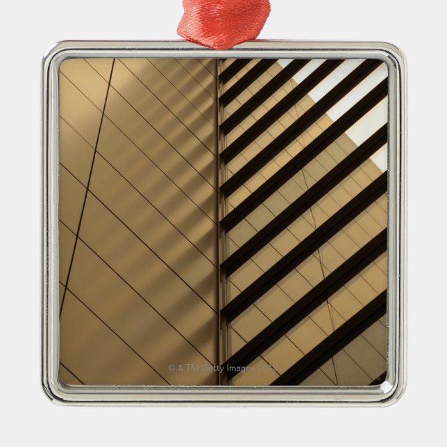 Modern architecture, yellow toned metal tree decoration (Front)