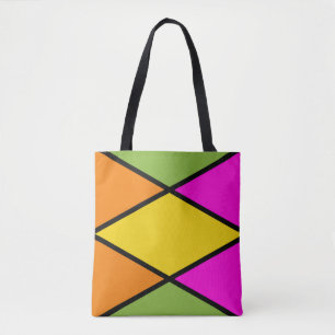 Modern Argyle Pattern Tote Bag