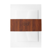Modern Aries Zodiac Symbol on Mahogany like print