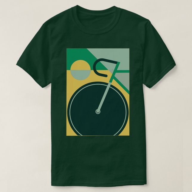Modern Art Bicycle Cycling Graphic 1 T-Shirt (Design Front)