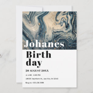 Modern art birthday  invitation