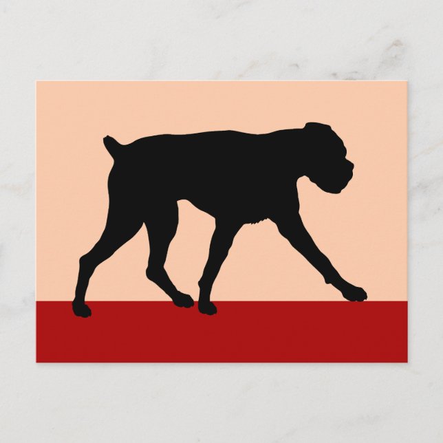 Modern Art Boxer Dog Postcard (Front)
