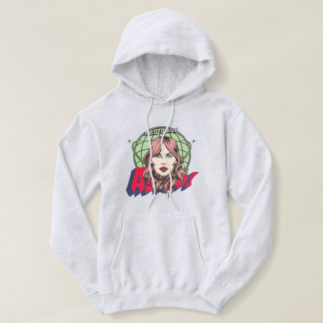 Modern art Cartoon illustration Retro pop art Hoodie (Design Front)
