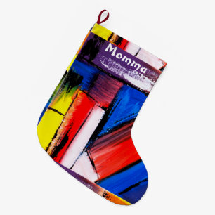 Modern Art Christmas Stocking