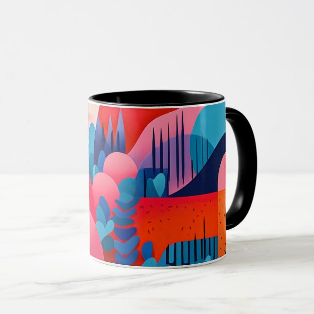 Modern Art Classic Mug, 11 or 15 oz Mug (Front Right)