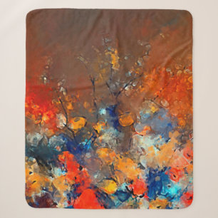 Modern art. Colorful contemporary artwork. Color s Sherpa Blanket