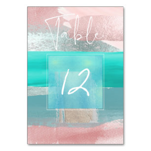 Modern Art, Colour Block Table Nos. Blush+Blue Number