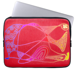 Modern art colourful abstract images laptop sleeve