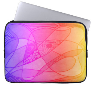 Modern art colourful abstract images laptop sleeve