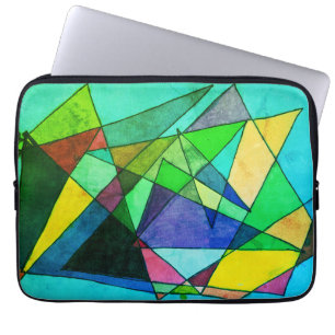 Modern art colourful abstract images laptop sleeve