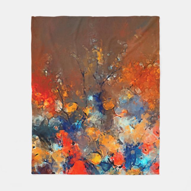 Modern art. Colourful contemporary artwork. Colour Fleece Blanket (Front)