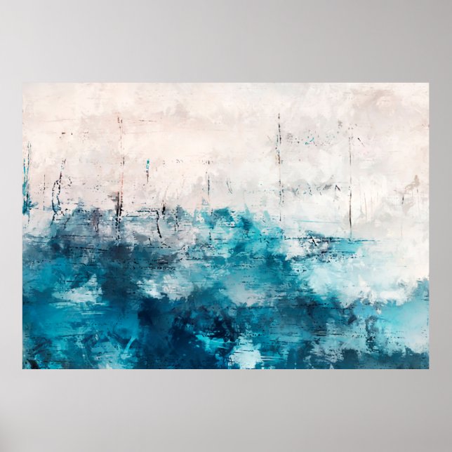 Modern art. Colourful contemporary artwork. Colour Poster (Front)