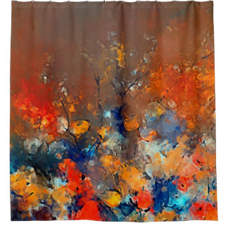 Modern art. Colourful contemporary artwork. Colour Shower Curtain