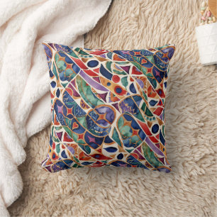 Modern Art Colourful Mosaic  Cushion