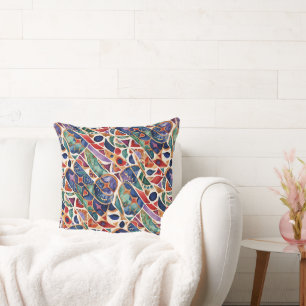 Modern Art Colourful Mosaic  Cushion