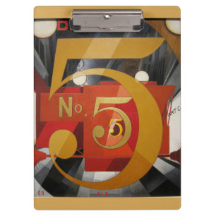 Modern Art Cubist Demuth Figure 5 in Gold Clipboard