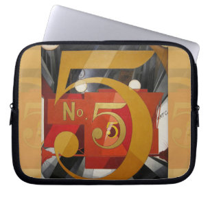 Modern Art Cubist Demuth Figure 5 in Gold Laptop Sleeve