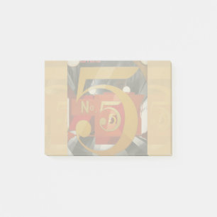 Modern Art Cubist Demuth Figure 5 in Gold Post-it Notes