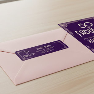 Modern Art Deco 50 and Fabulous Birthday Return 