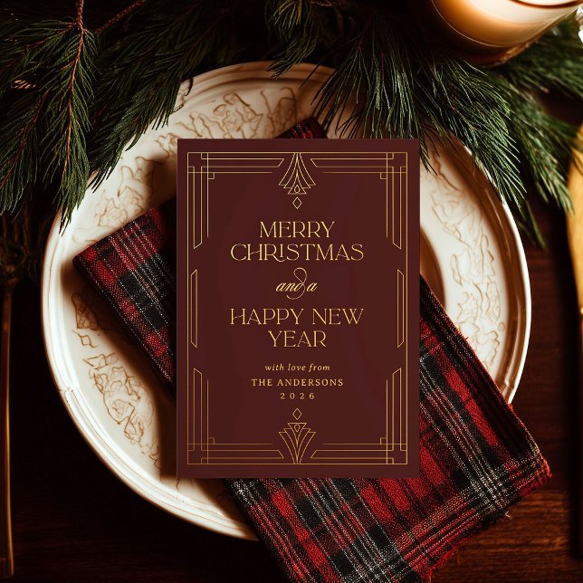 Modern Art Deco Deep Mahogany Christmas Gold (Creator Uploaded)