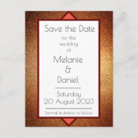 Modern Art Deco Gatsby Glitter Simple Save the Day