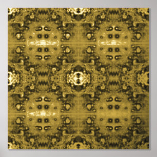  Modern Art Deco Golden Geometric Poster Print