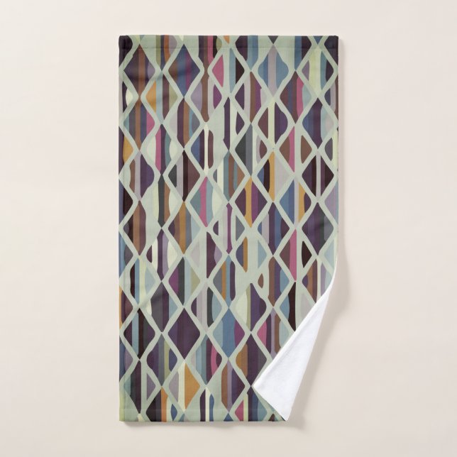 Modern Art Deco Multi-colour Hand Towel (Hand Towel)