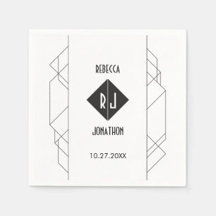 Modern Art Deco Reception Napkins