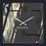 Modern Art Deco Square Wall Clock<br><div class="desc">Great clock design. You will love it like others. Be free to use this design for other product you like or to customise and add your text. Follow me for more. Thank you. Have a nice day.</div>