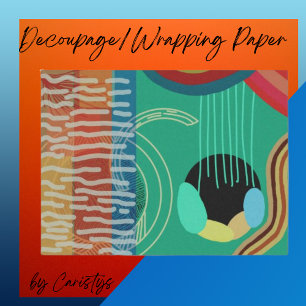 Modern Art Decoupage Wrap Tissue Paper