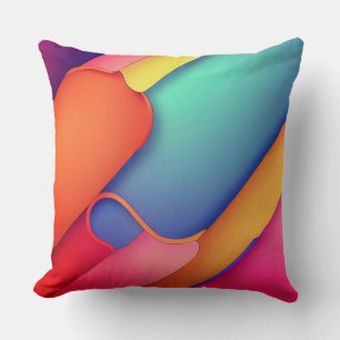Modern Art Design Folds of Color Cushion
