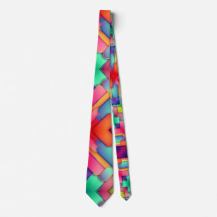 Modern Art Design Folds of Color Tie