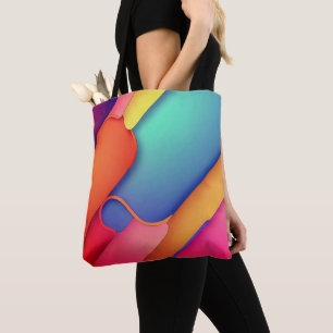 Modern Art Design Folds of Color  Tote Bag